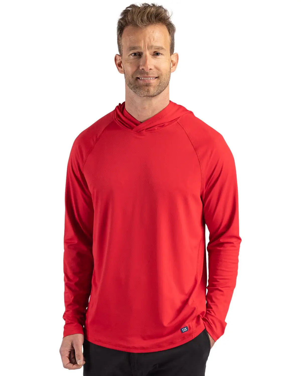 Cutter & Buck Mck01363 Prospect Epic Confidence Recycled Mens Hooded Pullover - Red