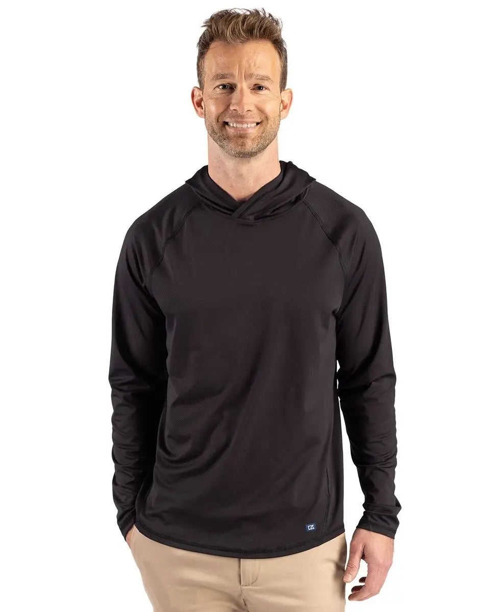 Cutter & Buck Mck01363 Prospect Epic Confidence Recycled Mens Hooded Pullover - Black