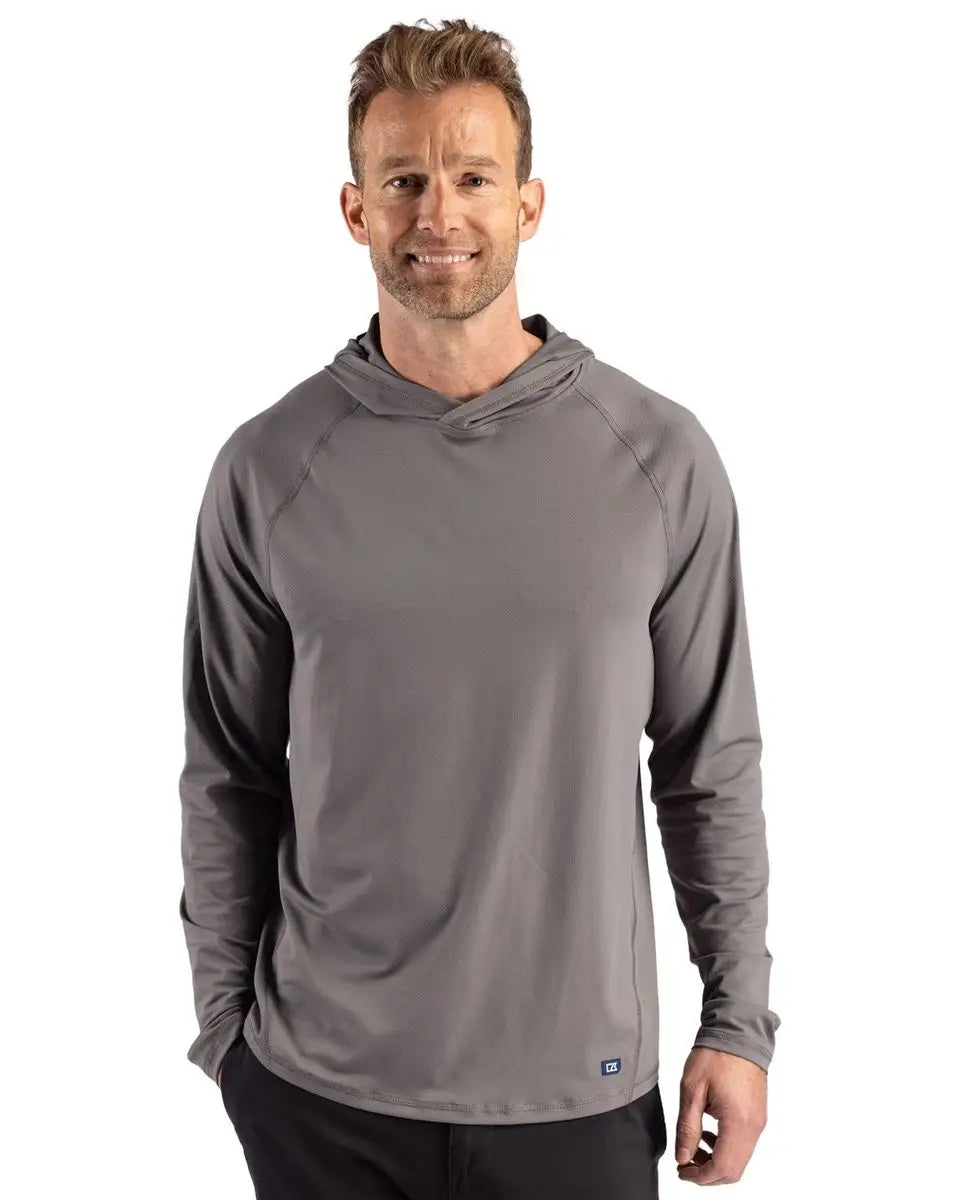 Cutter & Buck Mck01363 Prospect Epic Confidence Recycled Mens Hooded Pullover - Elemental Gray