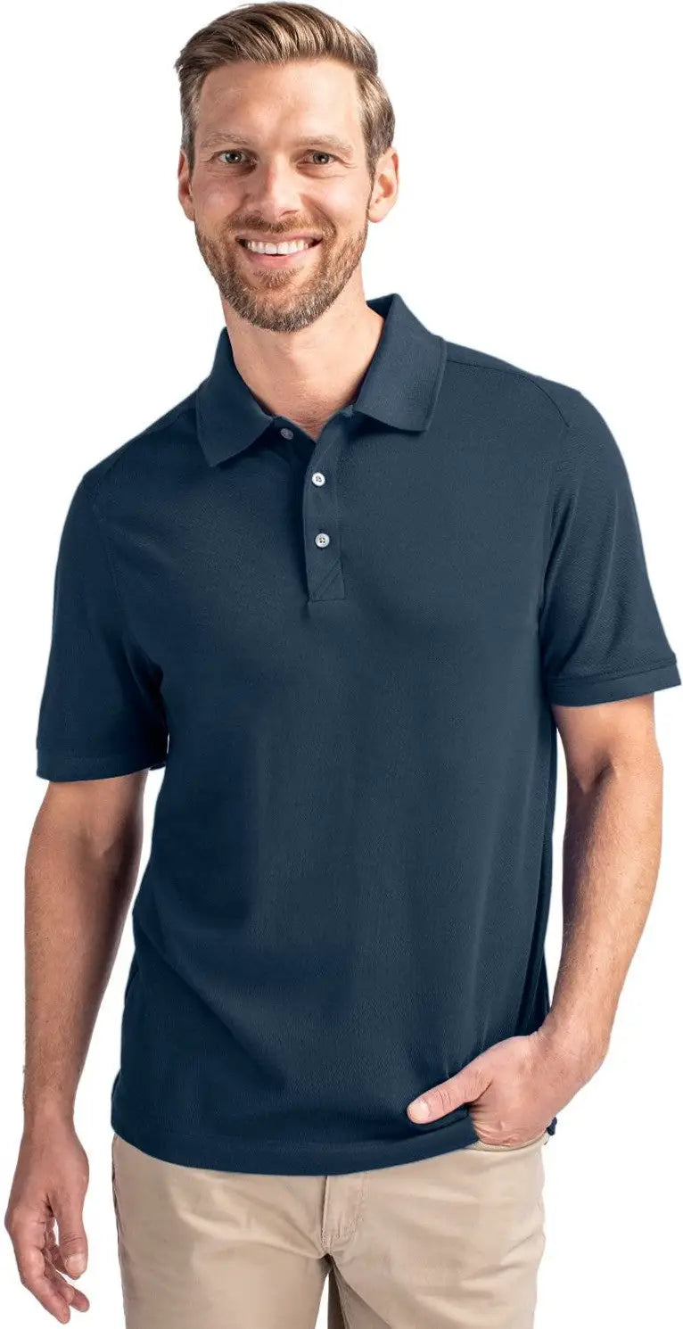 Cutter & Buck Mck09321 Advantage Eco Tri-blend Pique Mens Polo - Liberty Navy - Adult s
