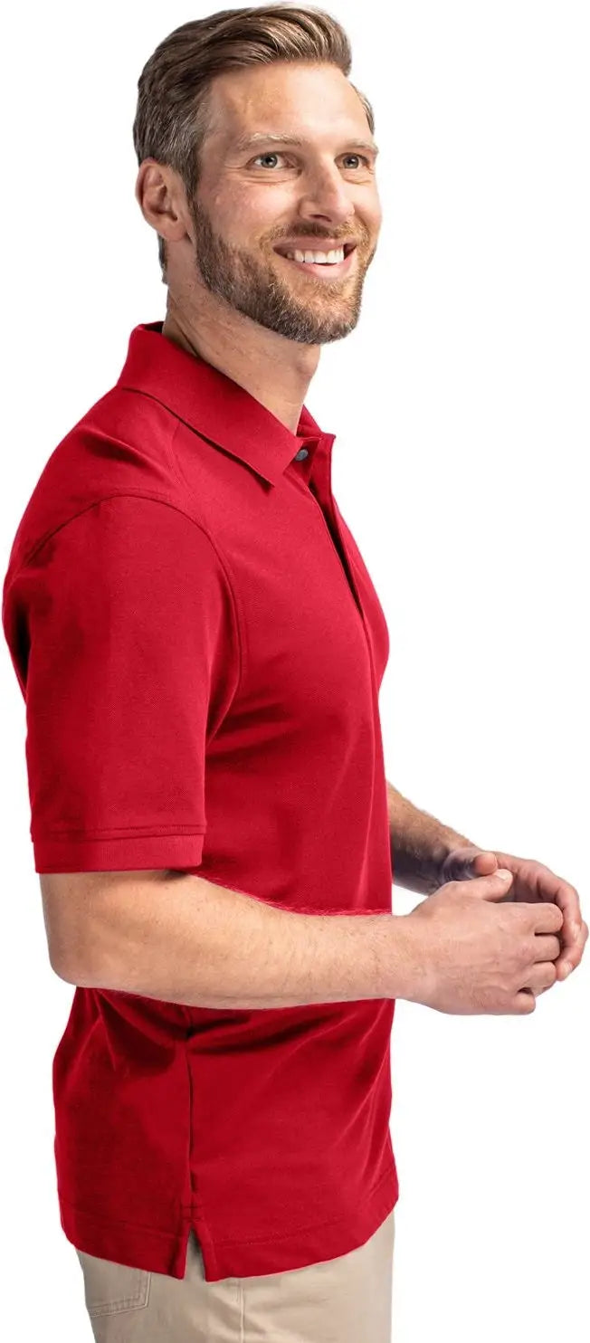 Cutter & Buck Mck09321 Advantage Eco Tri-blend Pique Mens Polo - Cardinal Red