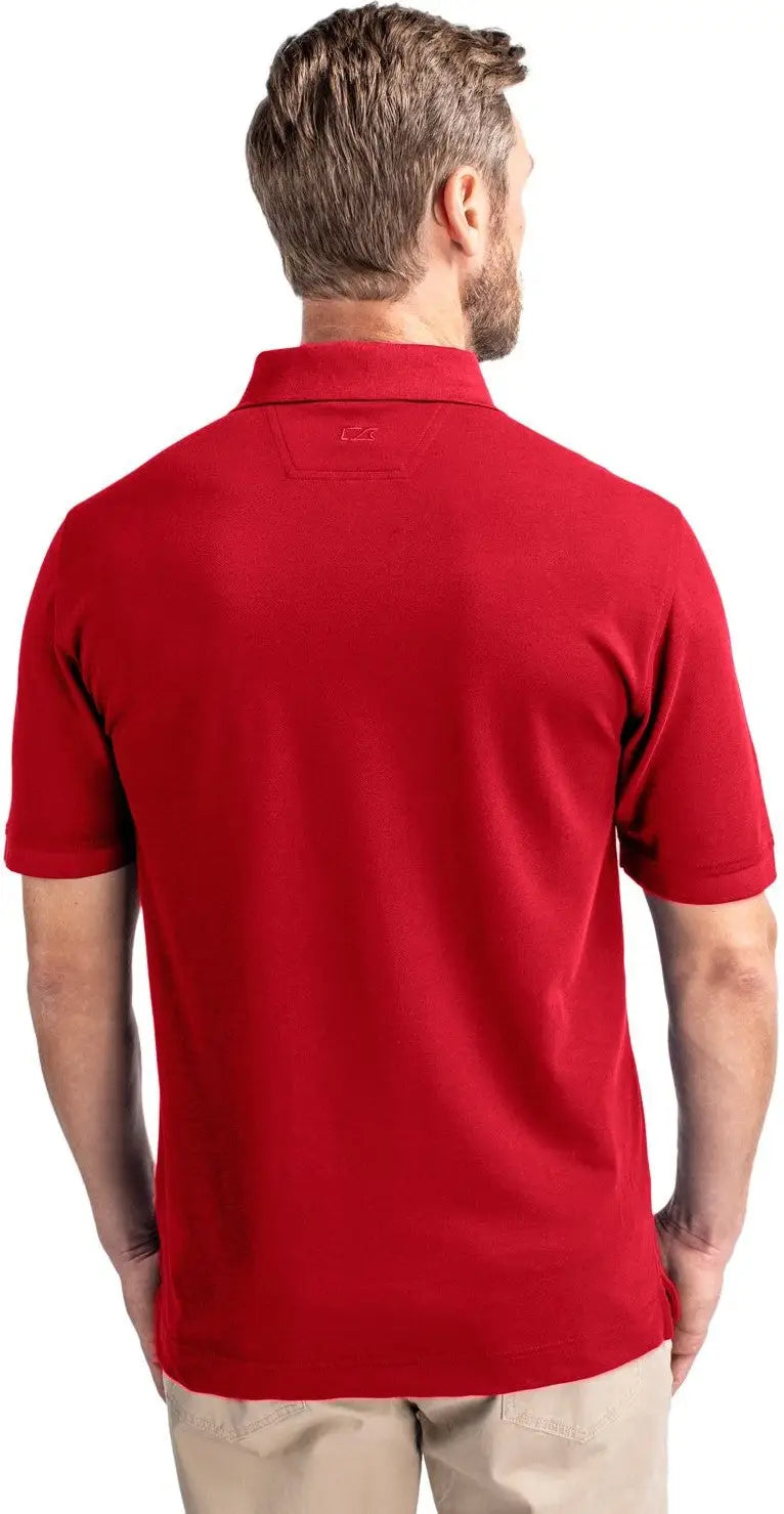 Cutter & Buck Mck09321 Advantage Eco Tri-blend Pique Mens Polo - Cardinal Red