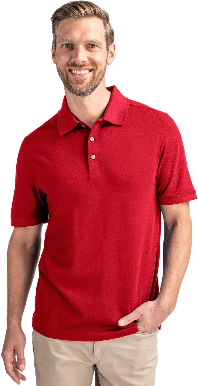 Cutter & Buck Mck09321 Advantage Eco Tri-blend Pique Mens Polo - Cardinal Red - Adult s