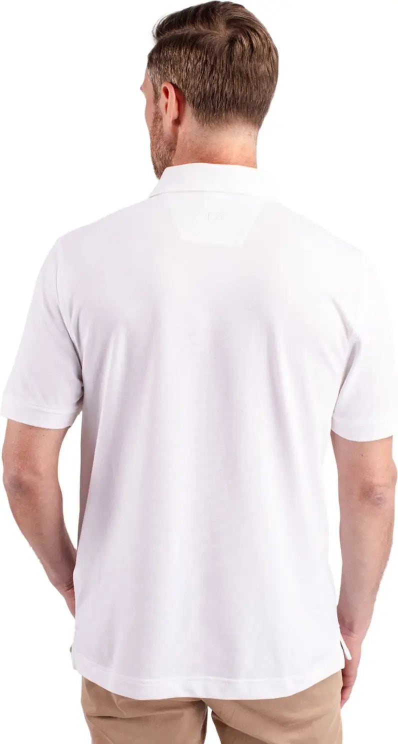 Cutter & Buck Mck09321 Advantage Eco Tri-blend Pique Mens Polo - White