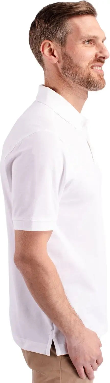Cutter & Buck Mck09321 Advantage Eco Tri-blend Pique Mens Polo - White