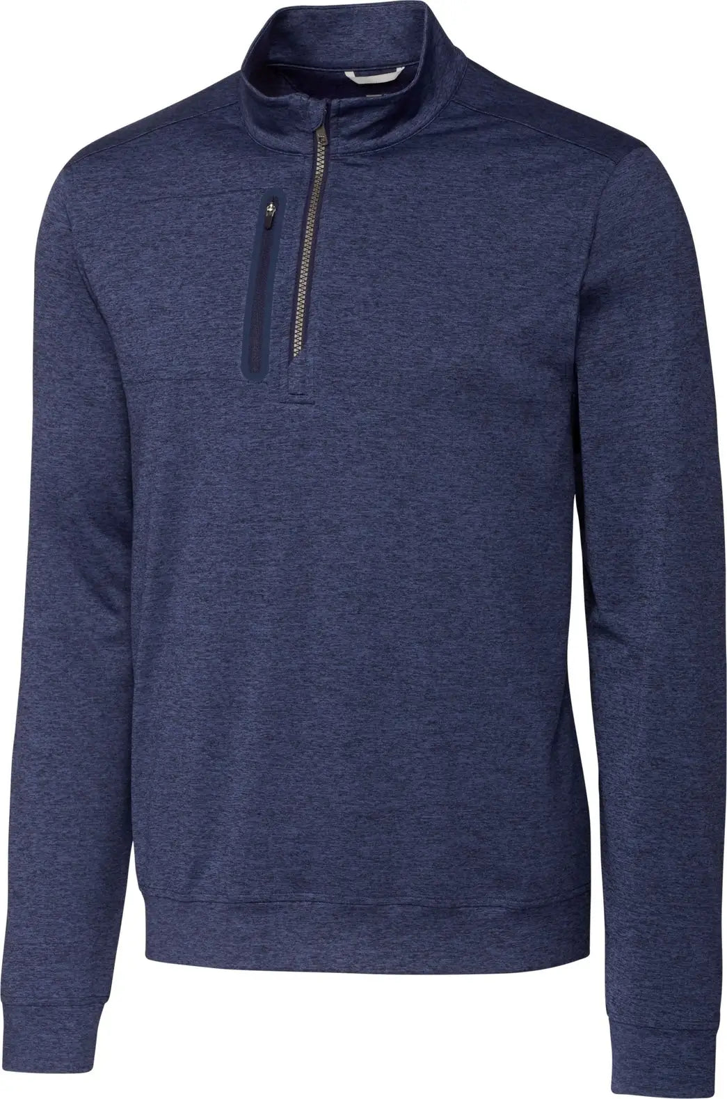 Cutter & Buck Mck09404 Stealth Heathered Quarter Zip Mens Pullover - Liberty Navy