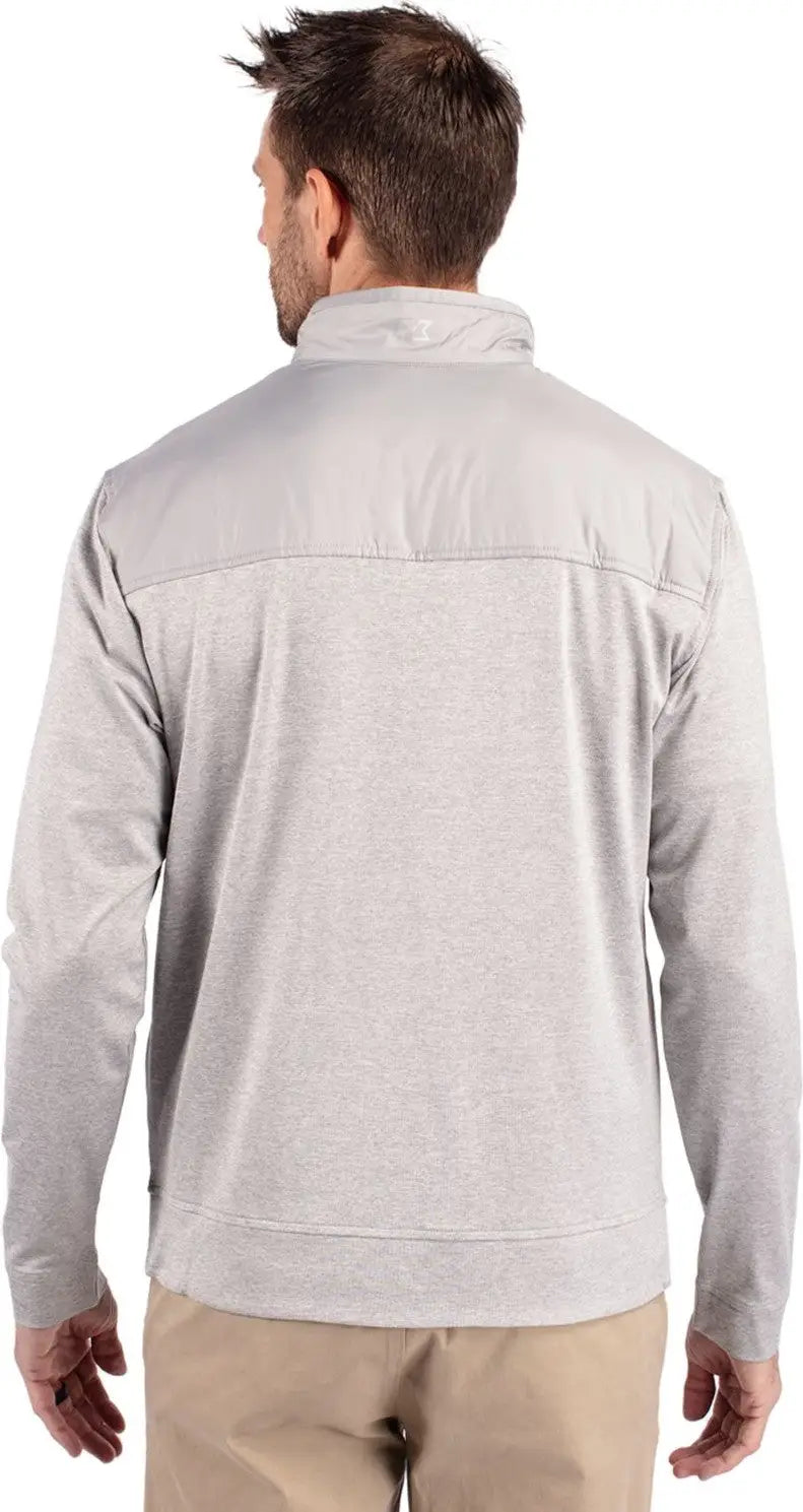 Cutter & Buck Mck09406 Stealth Hybrid Quilted Mens Full Zip Windbreaker Jacket - Polished
