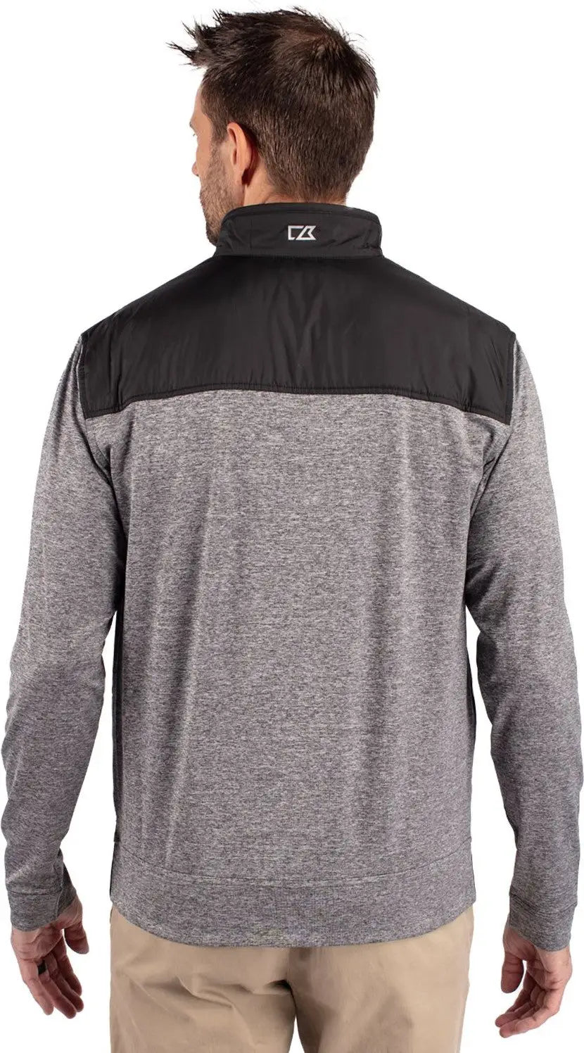 Cutter & Buck Mck09406 Stealth Hybrid Quilted Mens Full Zip Windbreaker Jacket - Black