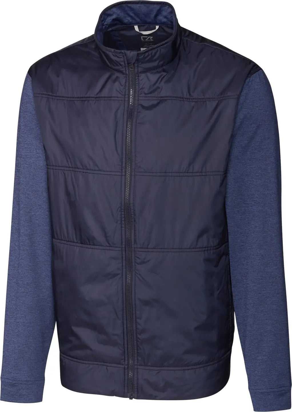 Cutter & Buck Mck09406 Stealth Hybrid Quilted Mens Full Zip Windbreaker Jacket - Liberty Navy