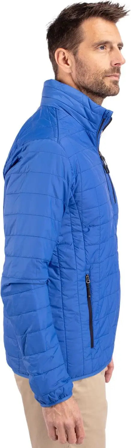 Cutter & Buck Mco00018 Rainier Primaloft® Mens Eco Insulated Full Zip Puffer Jacket - Royal