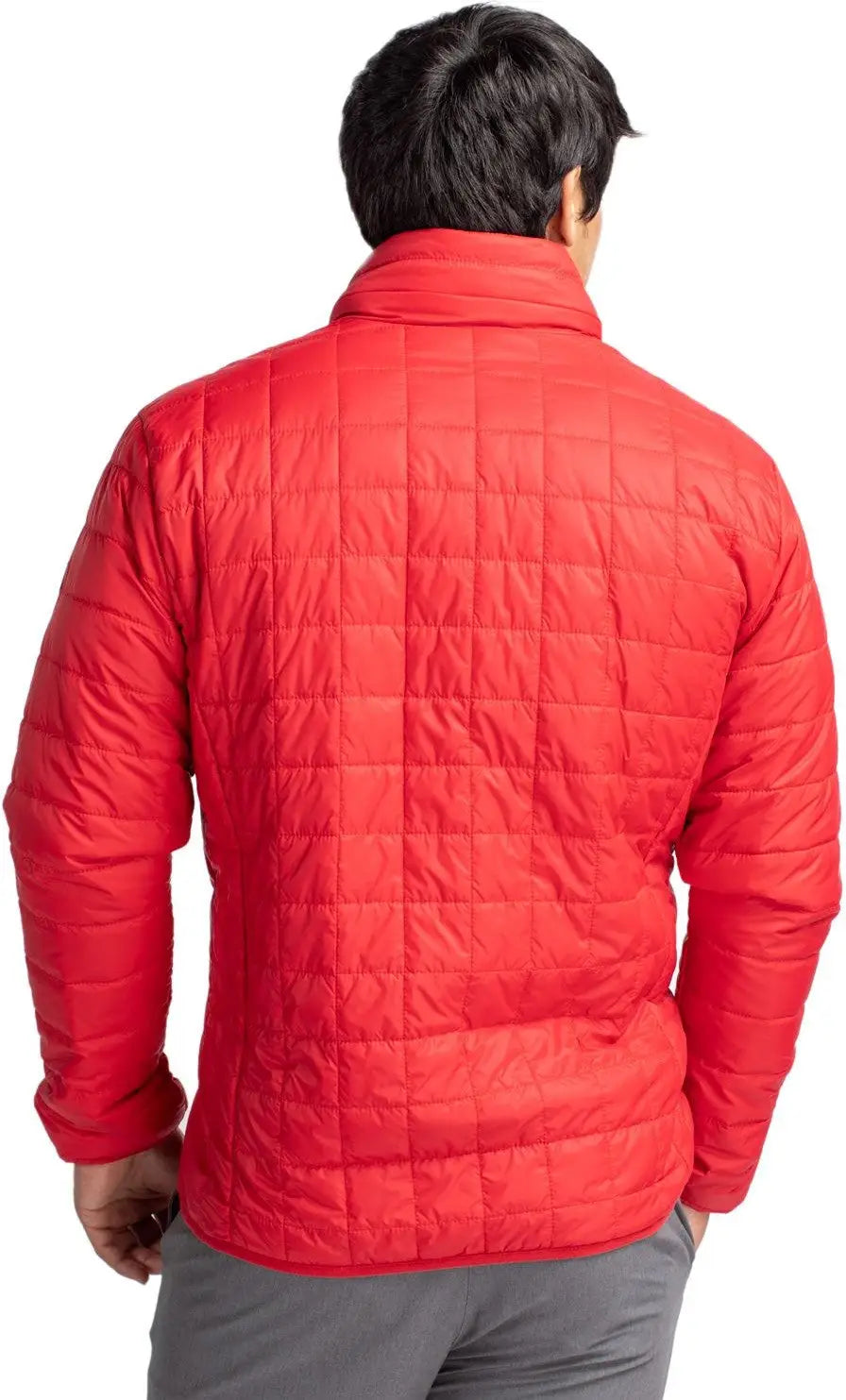 Cutter & Buck Mco00018 Rainier Primaloft® Mens Eco Insulated Full Zip Puffer Jacket - Red