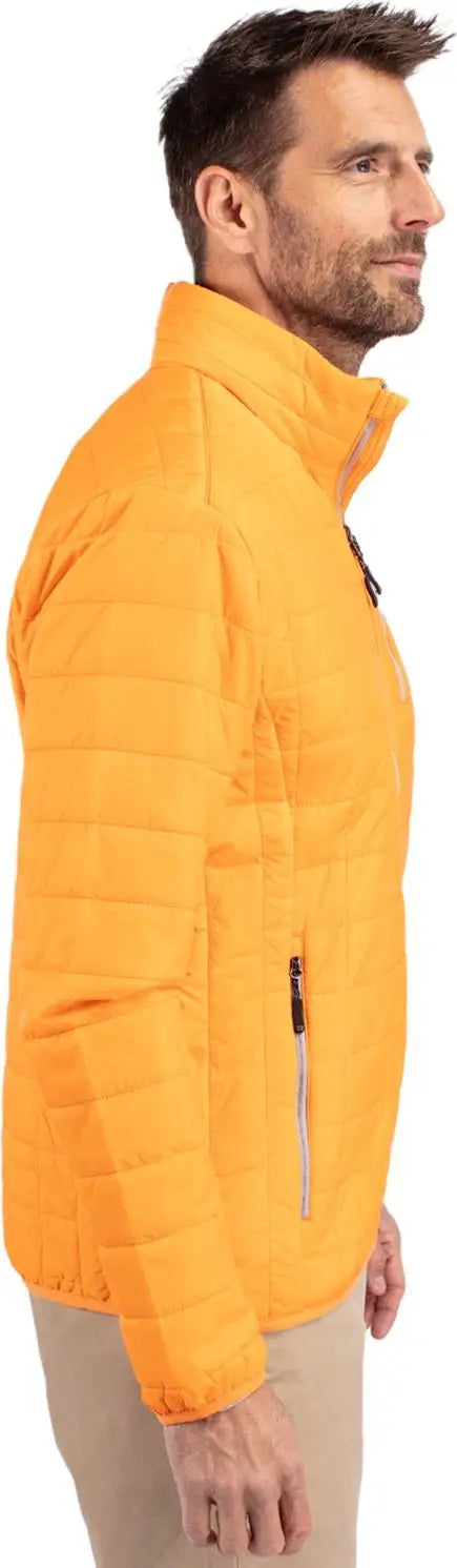Cutter & Buck Mco00018 Rainier Primaloft® Mens Eco Insulated Full Zip Puffer Jacket - Satsuma
