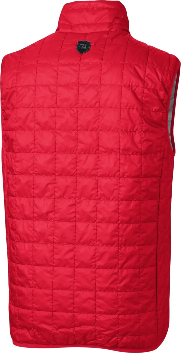 Cutter & Buck Mco00019 Rainier Primaloft® Mens Eco Insulated Full Zip Puffer Vest - Red