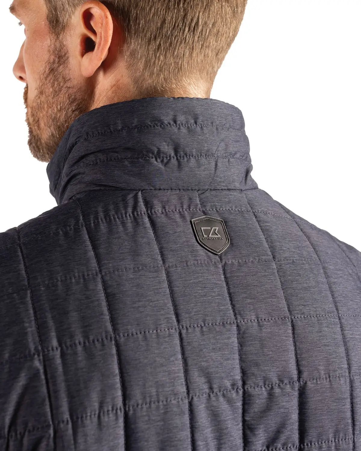 Cutter & Buck Mco00019 Rainier Primaloft® Mens Eco Insulated Full Zip Puffer Vest - Anthracite Melange