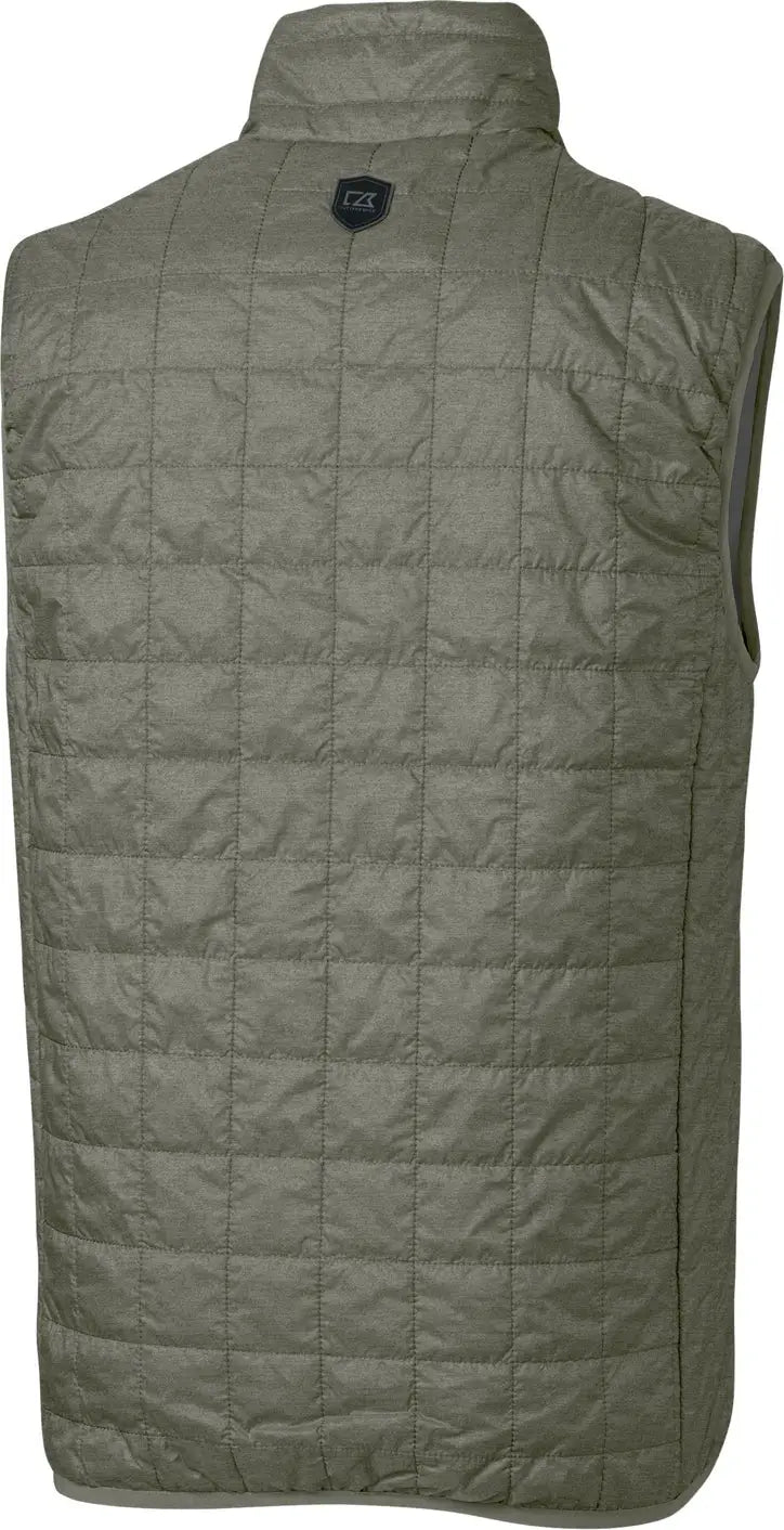 Cutter & Buck Mco00019 Rainier Primaloft® Mens Eco Insulated Full Zip Puffer Vest - Poplar Melange