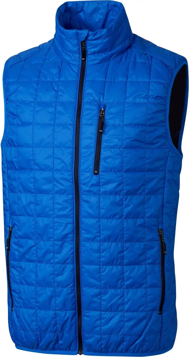 Cutter & Buck Mco00019 Rainier Primaloft® Mens Eco Insulated Full Zip Puffer Vest - Royal