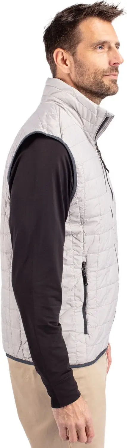 Cutter & Buck Mco00019 Rainier Primaloft® Mens Eco Insulated Full Zip Puffer Vest - Polished