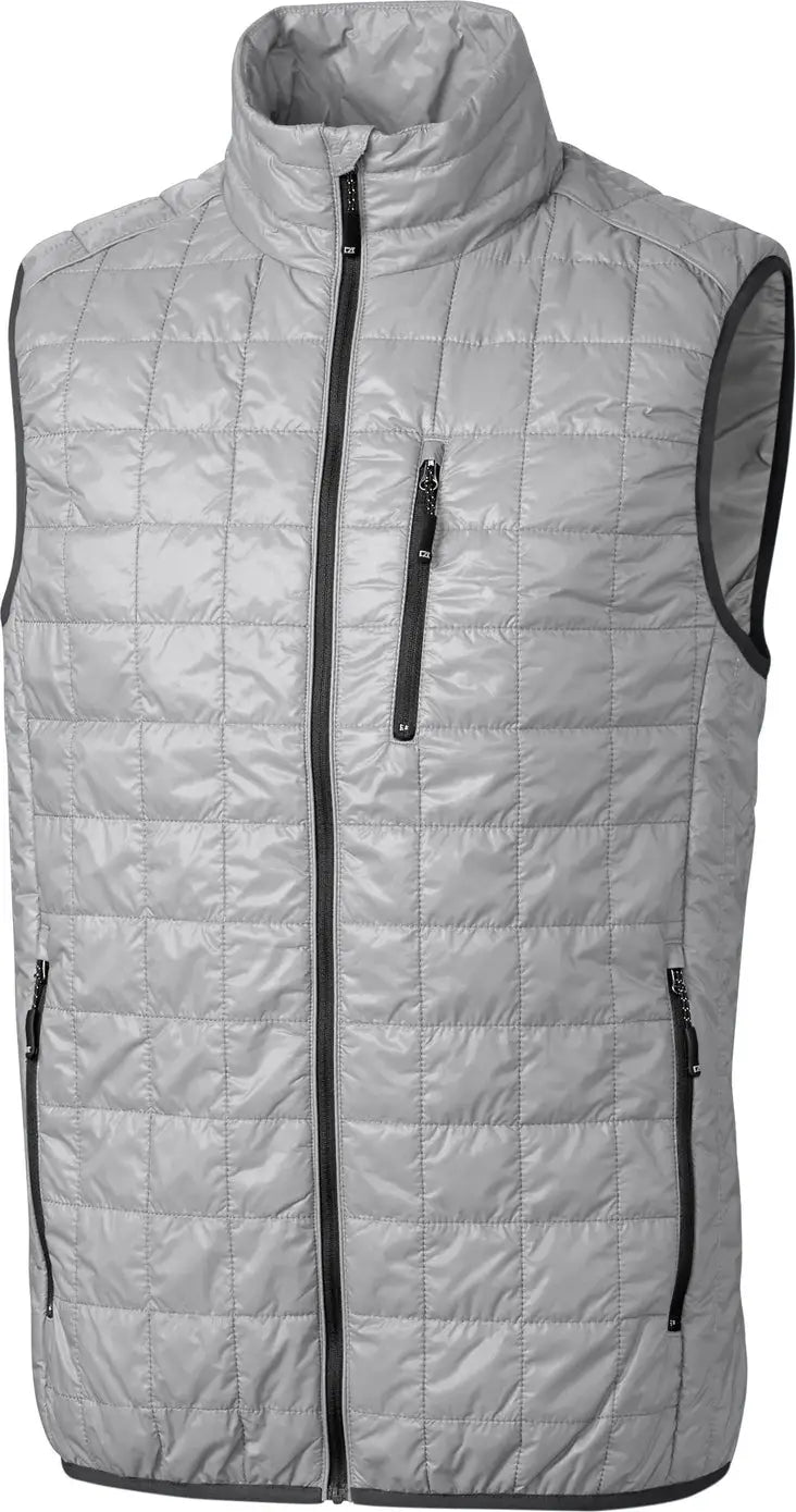 Cutter & Buck Mco00019 Rainier Primaloft® Mens Eco Insulated Full Zip Puffer Vest - Polished
