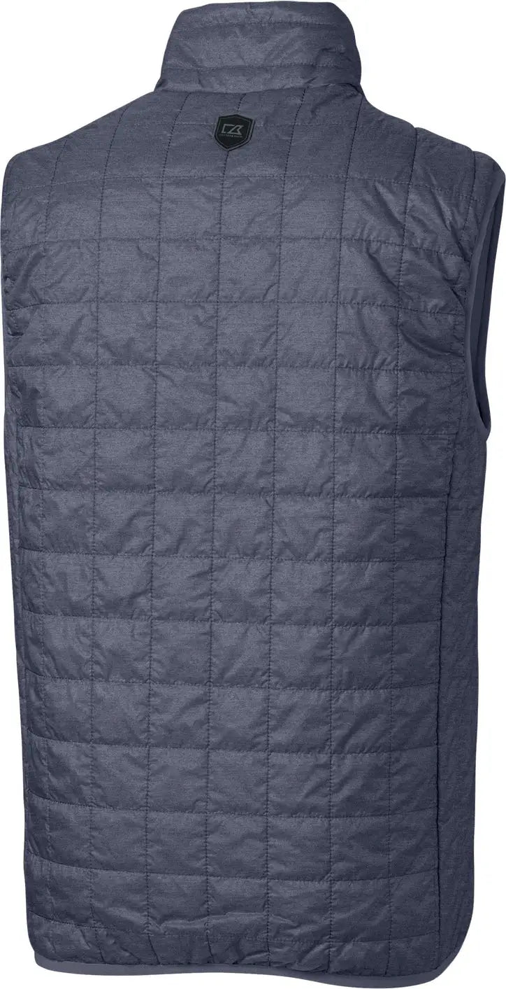 Cutter & Buck Mco00019 Rainier Primaloft® Mens Eco Insulated Full Zip Puffer Vest - Anthracite Melange