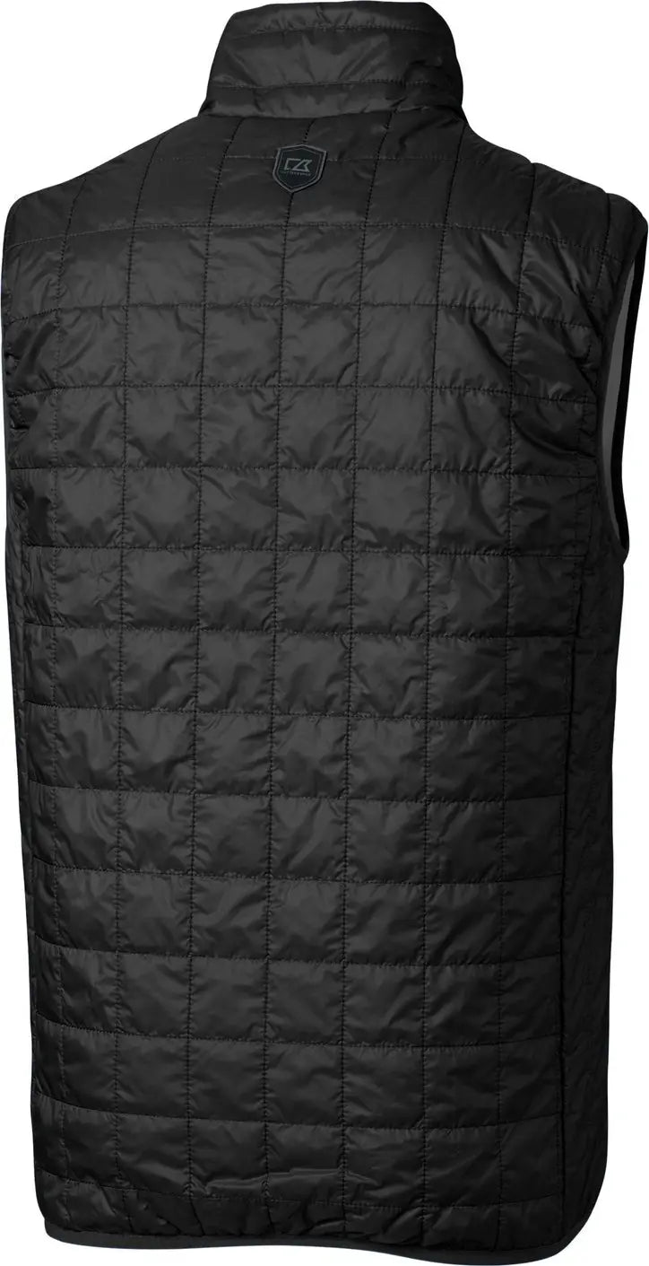 Cutter & Buck Mco00019 Rainier Primaloft® Mens Eco Insulated Full Zip Puffer Vest - Black