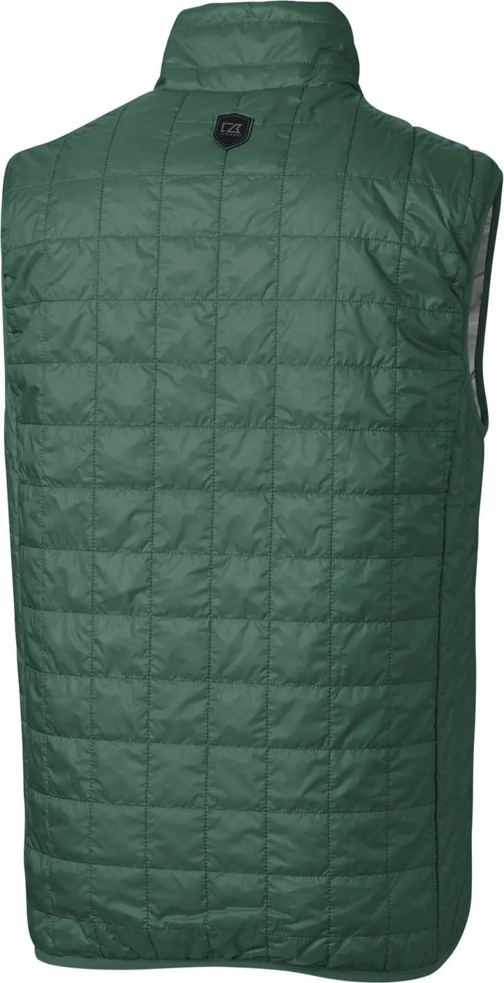Cutter & Buck Mco00019 Rainier Primaloft® Mens Eco Insulated Full Zip Puffer Vest - Hunter Melange