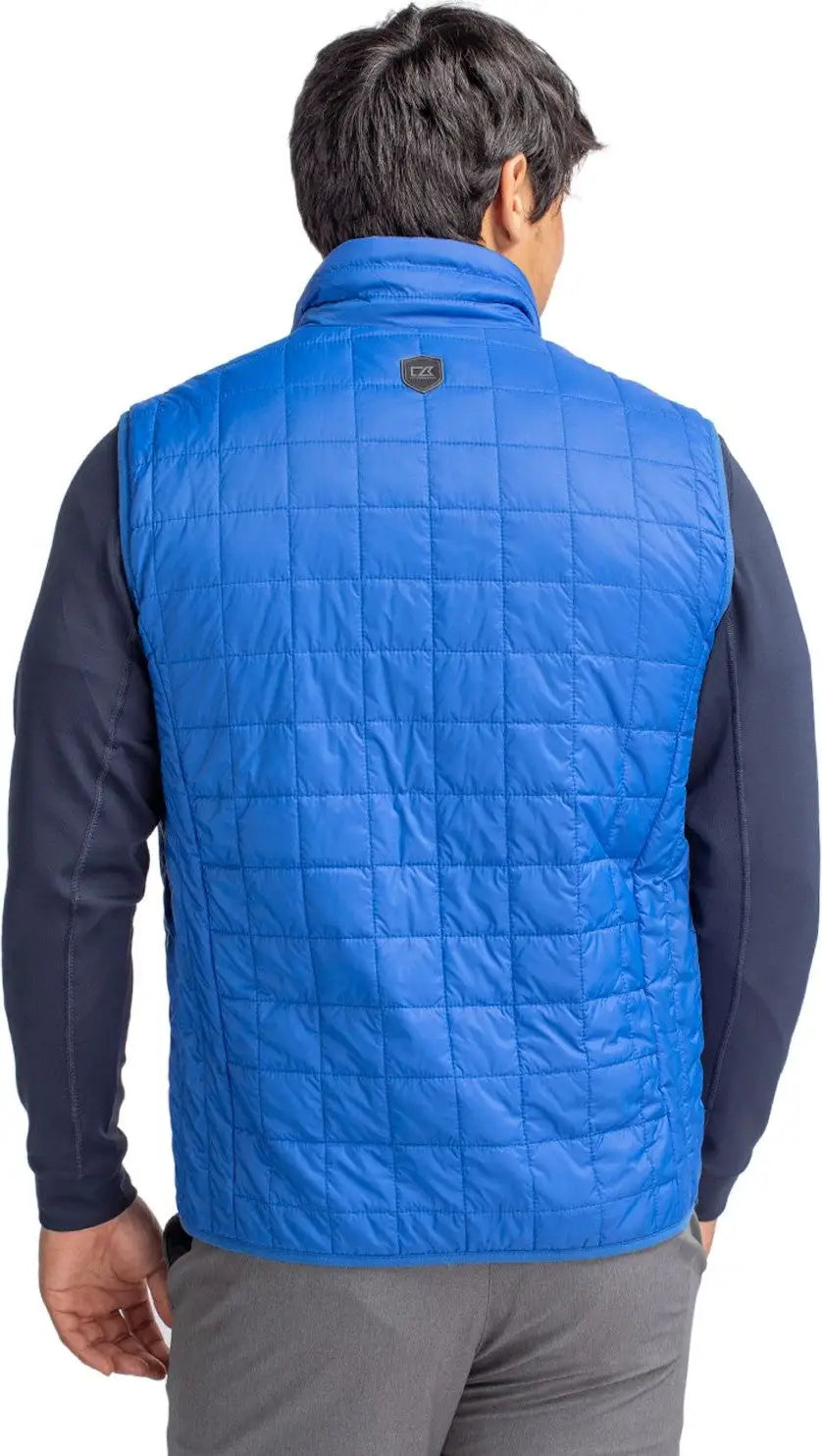 Cutter & Buck Mco00019 Rainier Primaloft® Mens Eco Insulated Full Zip Puffer Vest - Royal