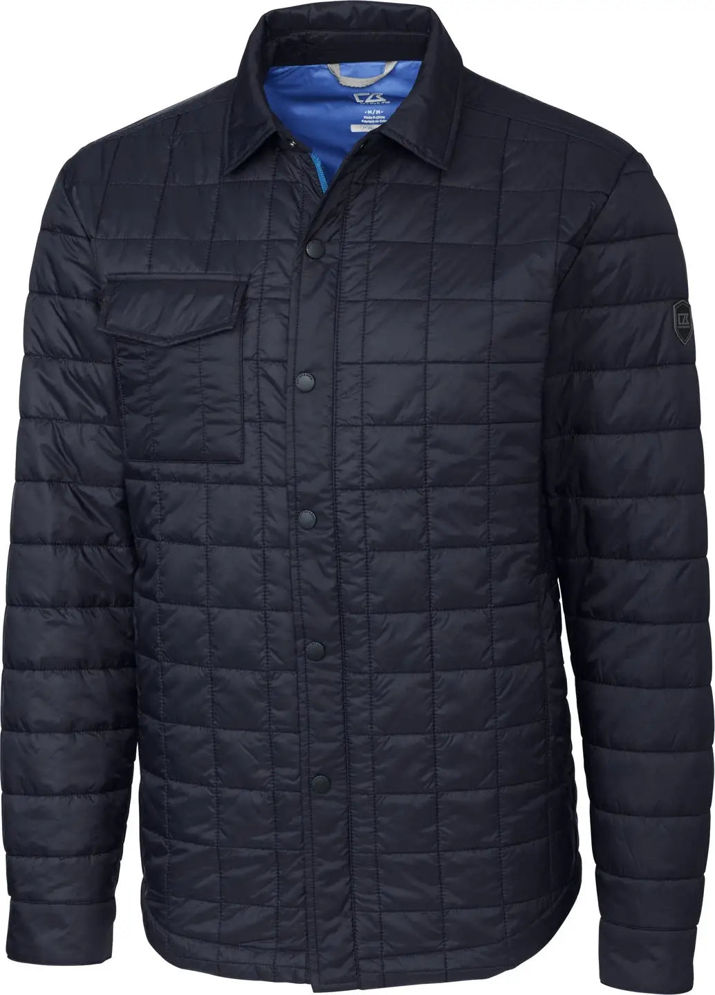 Cutter & Buck Mco00032 Rainier Primaloft® Mens Eco Insulated Quilted Shirt Jacket - Dark Navy