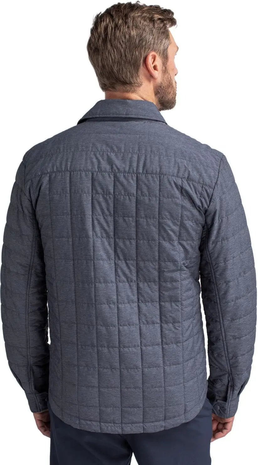 Cutter & Buck Mco00032 Rainier Primaloft® Mens Eco Insulated Quilted Shirt Jacket - Anthracite Melange