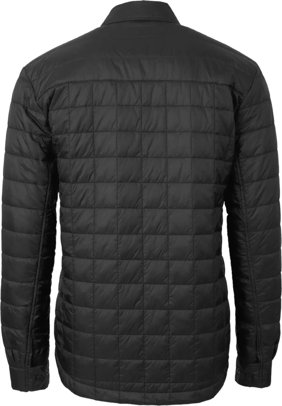 Cutter & Buck Mco00032 Rainier Primaloft® Mens Eco Insulated Quilted Shirt Jacket - Black