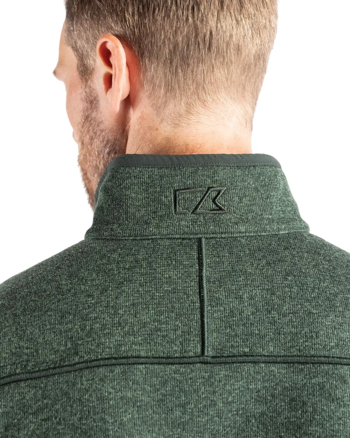 Cutter & Buck Mco00047 Mainsail Sweater-knit Mens Full Zip Vest - Hunter Heather - Adult s