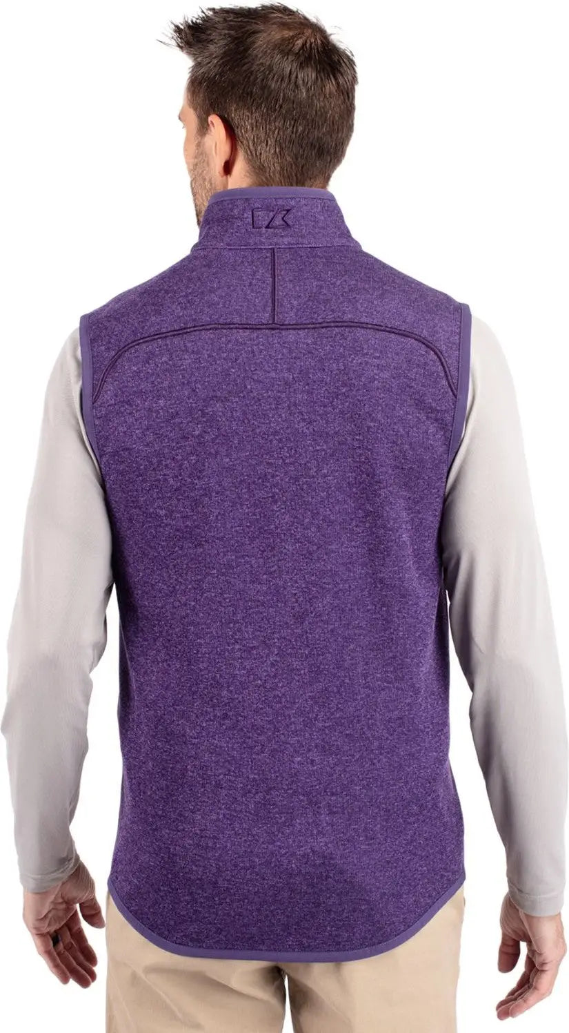 Cutter & Buck Mco00047 Mainsail Sweater-knit Mens Full Zip Vest - College Purple Heather
