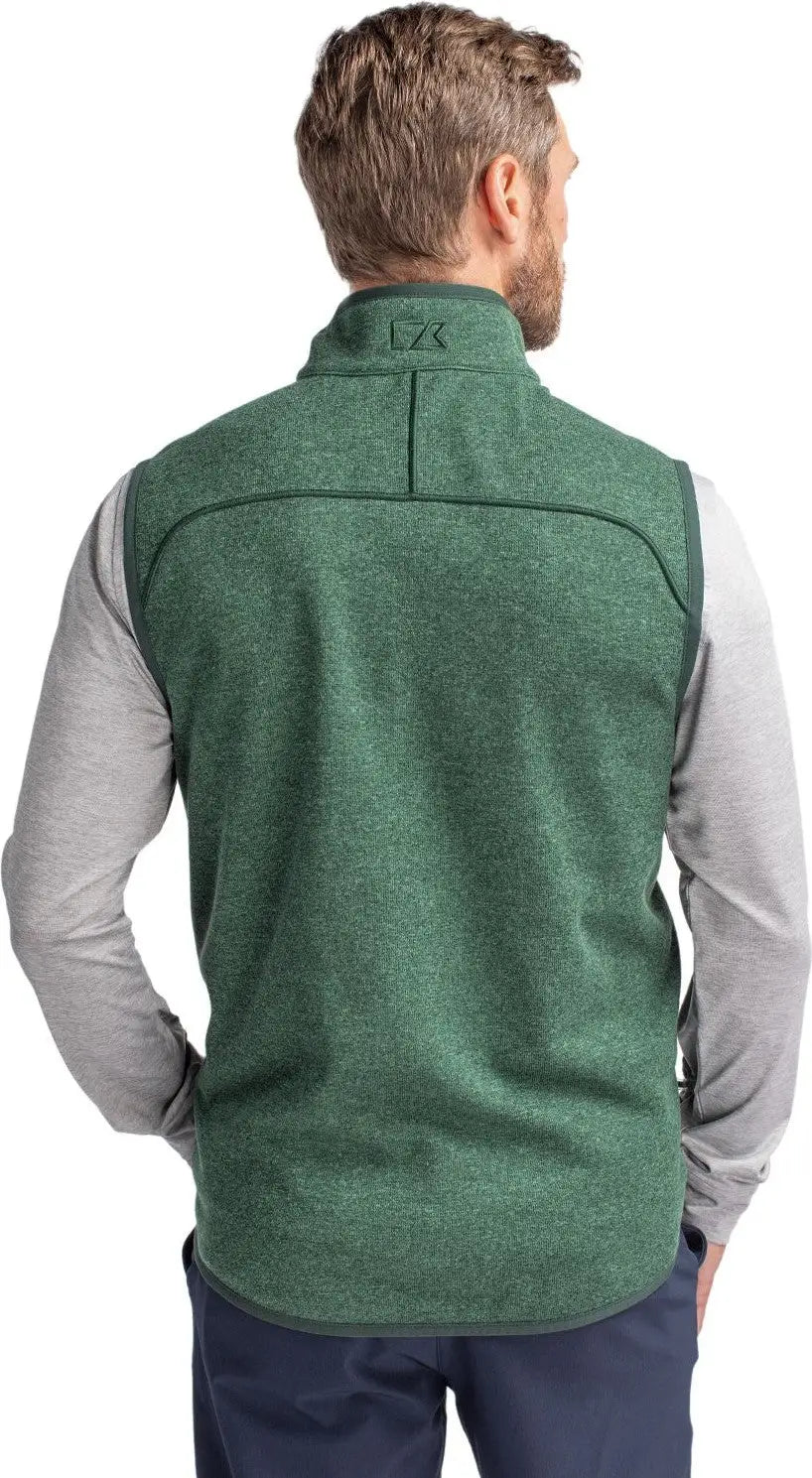 Cutter & Buck Mco00047 Mainsail Sweater-knit Mens Full Zip Vest - Hunter Heather