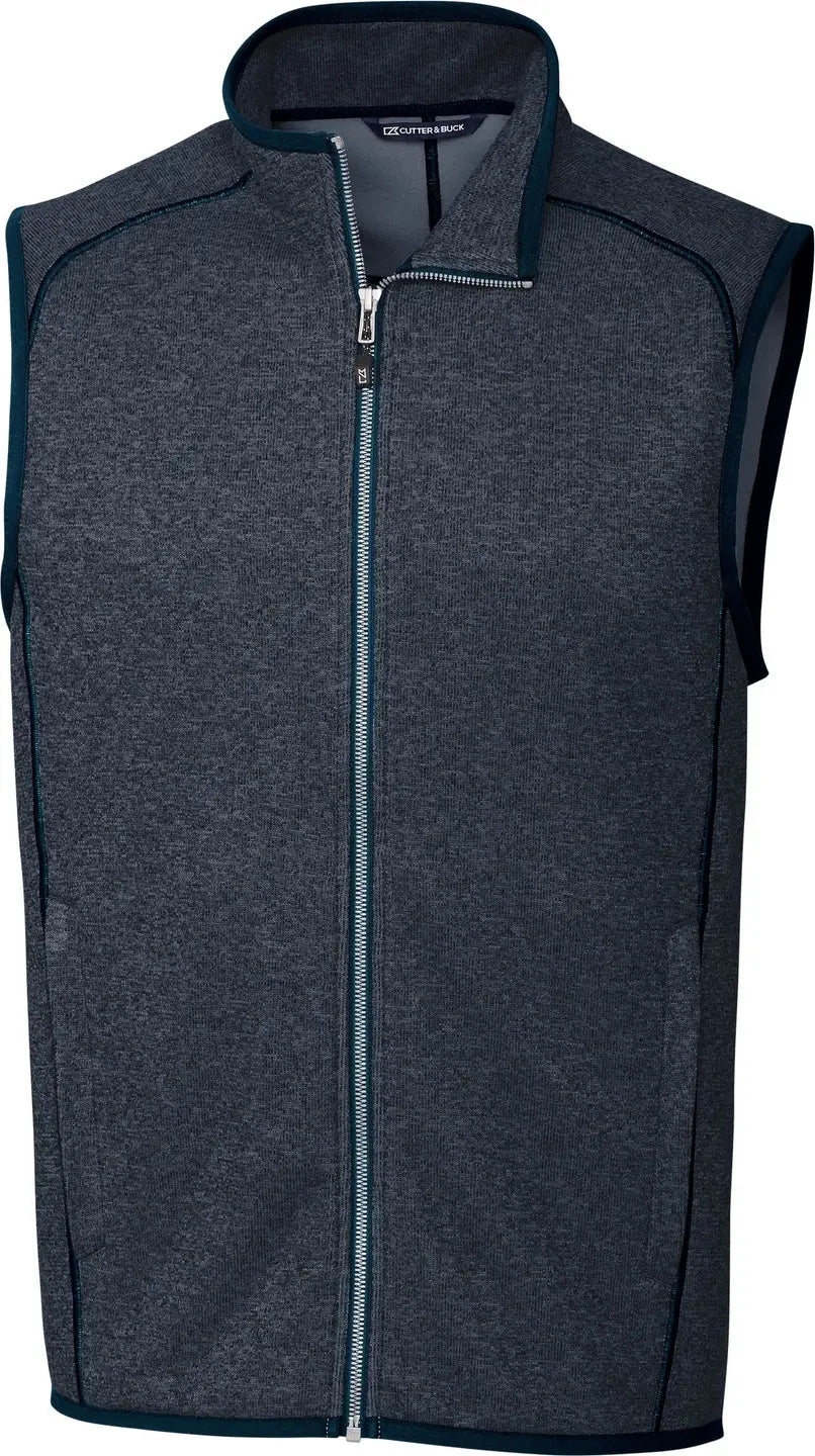 Cutter & Buck Mco00047 Mainsail Sweater-knit Mens Full Zip Vest - Liberty Navy Heather