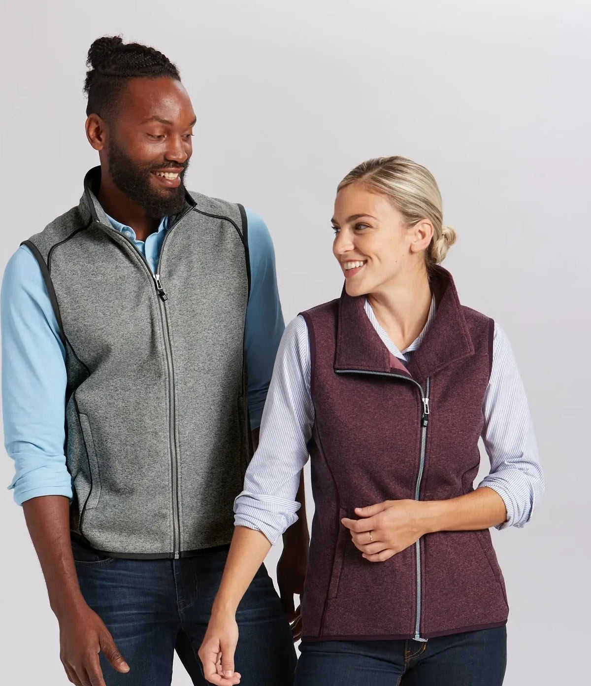 Cutter & Buck Mco00047 Mainsail Sweater-knit Mens Full Zip Vest - Polished Heather