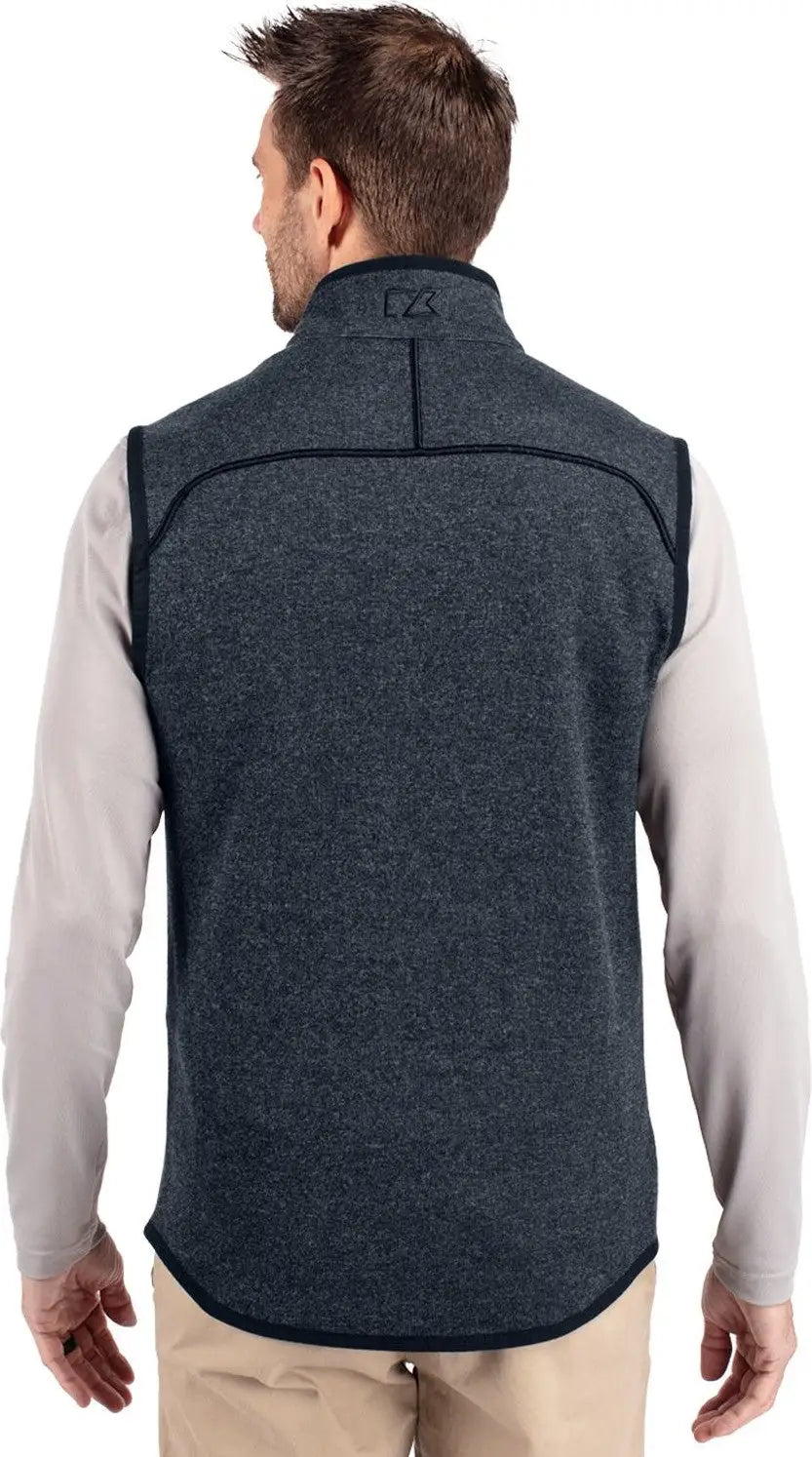 Cutter & Buck Mco00047 Mainsail Sweater-knit Mens Full Zip Vest - Liberty Navy Heather