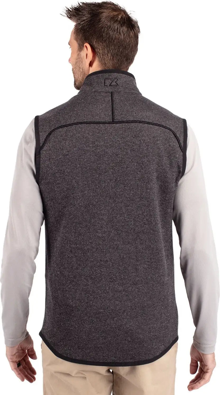 Cutter & Buck Mco00047 Mainsail Sweater-knit Mens Full Zip Vest - Charcoal Heather