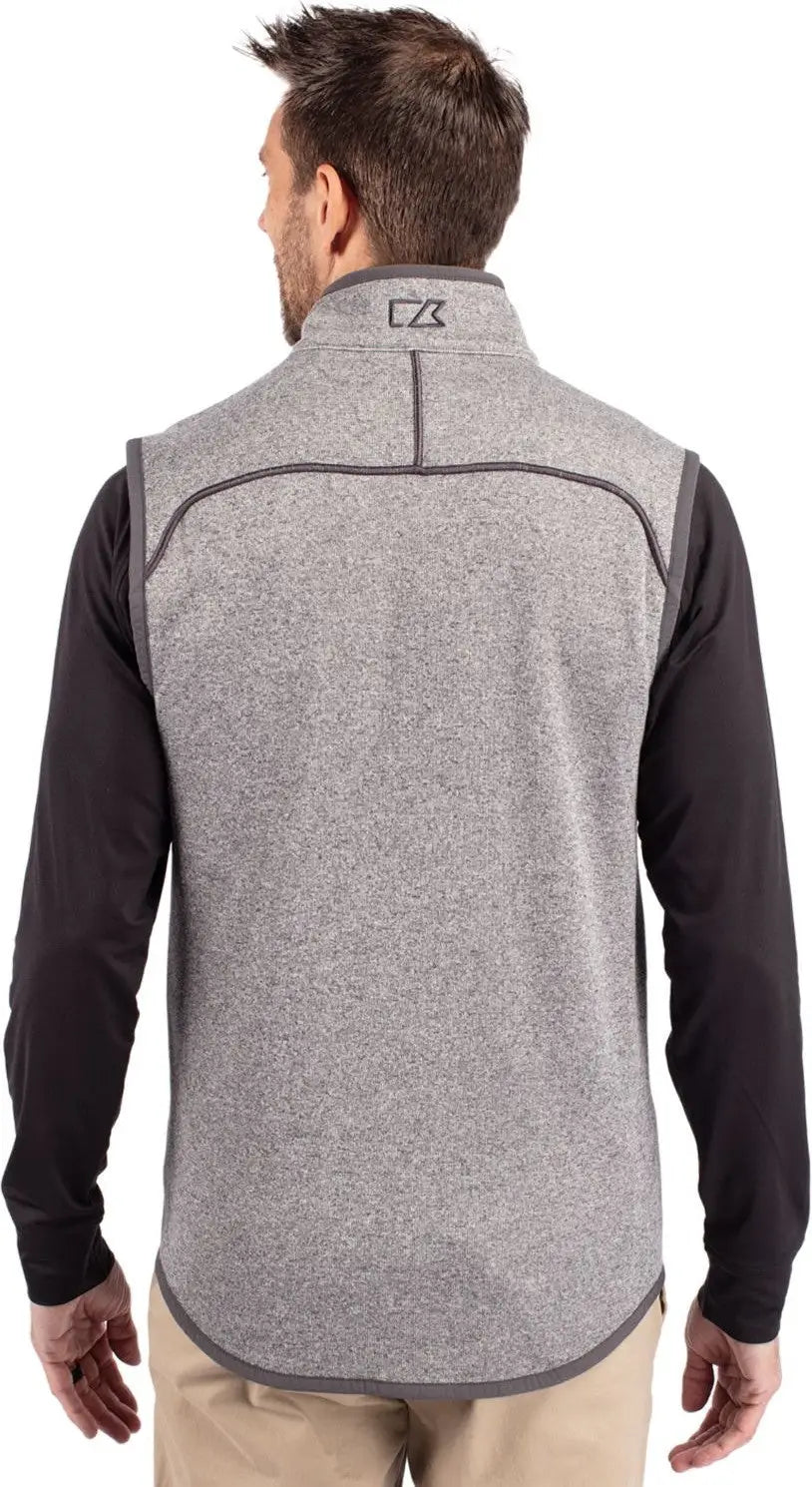 Cutter & Buck Mco00047 Mainsail Sweater-knit Mens Full Zip Vest - Polished Heather - Adult s