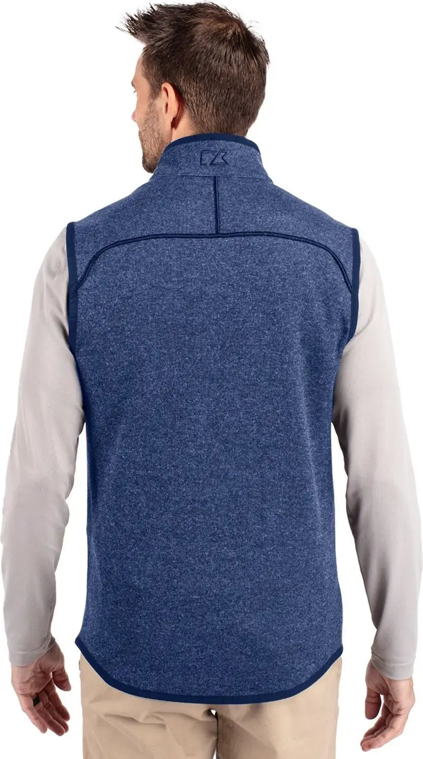 Cutter & Buck Mco00047 Mainsail Sweater-knit Mens Full Zip Vest - Tour Blue Heather