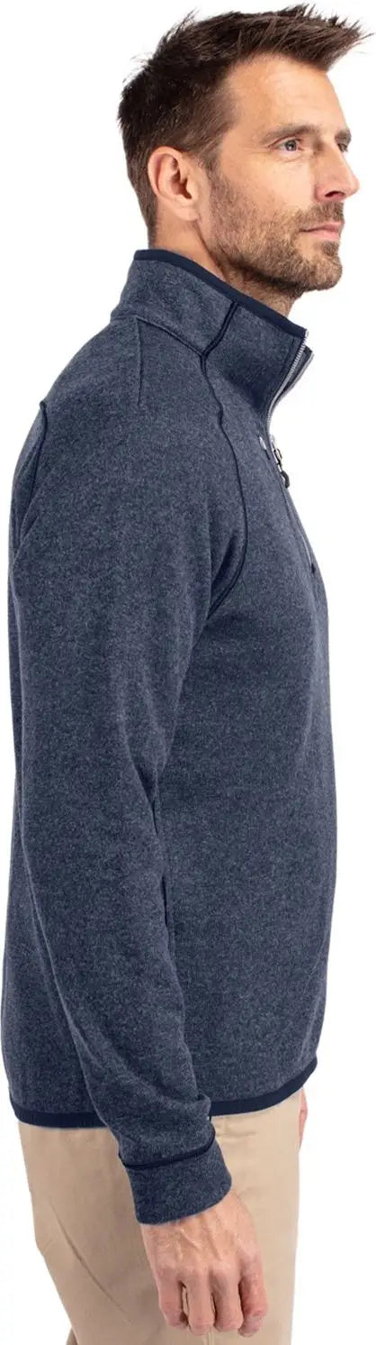 Cutter & Buck Mco00049 Mainsail Sweater-knit Mens Half Zip Pullover Jacket - Liberty Navy Heather