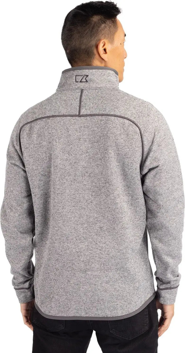 Cutter & Buck Mco00049 Mainsail Sweater-knit Mens Half Zip Pullover Jacket - Polished Heather
