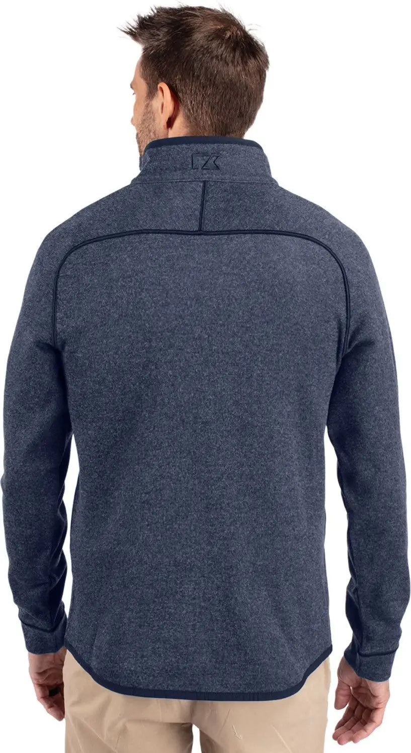 Cutter & Buck Mco00049 Mainsail Sweater-knit Mens Half Zip Pullover Jacket - Liberty Navy Heather