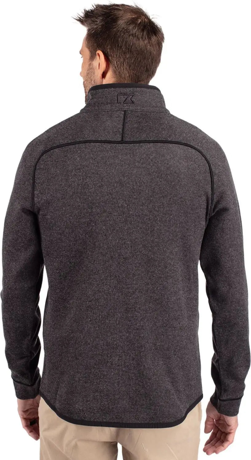 Cutter & Buck Mco00049 Mainsail Sweater-knit Mens Half Zip Pullover Jacket - Charcoal Heather