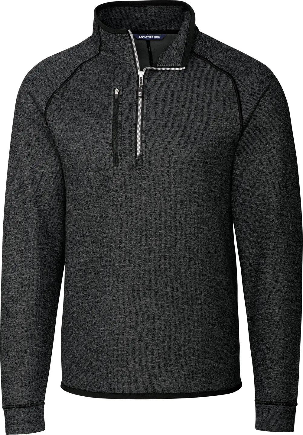 Cutter & Buck Mco00049 Mainsail Sweater-knit Mens Half Zip Pullover Jacket - Charcoal Heather