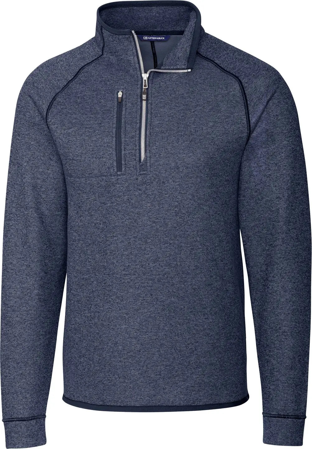 Cutter & Buck Mco00049 Mainsail Sweater-knit Mens Half Zip Pullover Jacket - Liberty Navy Heather - Adult s