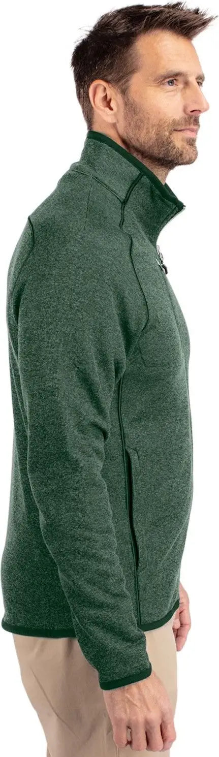 Cutter & Buck Mco00050 Mainsail Sweater-knit Mens Full Zip Jacket - Hunter Heather