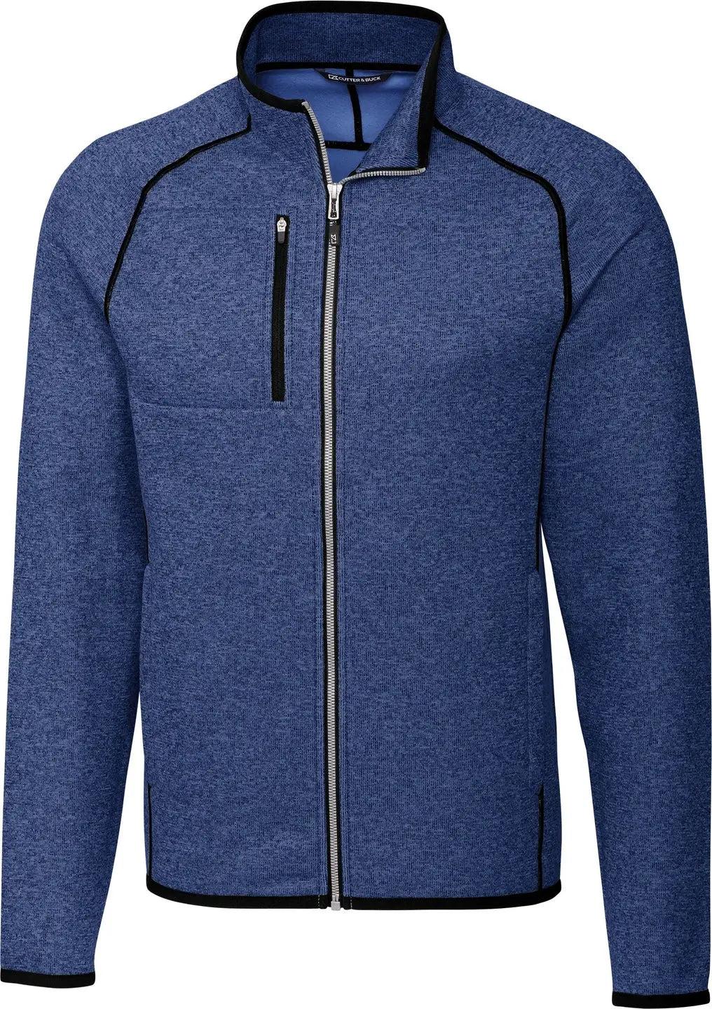 Cutter & Buck Mco00050 Mainsail Sweater-knit Mens Full Zip Jacket - Tour Blue Heather