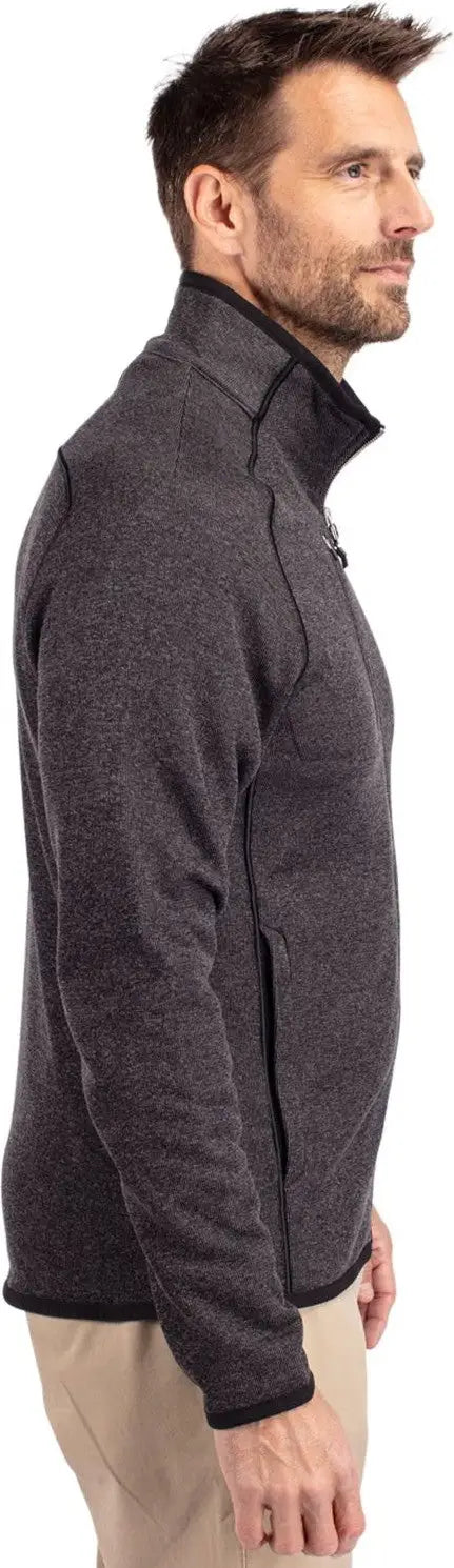 Cutter & Buck Mco00050 Mainsail Sweater-knit Mens Full Zip Jacket - Charcoal Heather