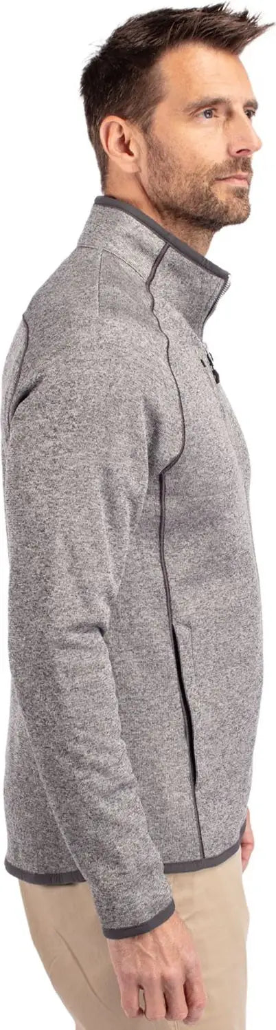 Cutter & Buck Mco00050 Mainsail Sweater-knit Mens Full Zip Jacket - Polished Heather