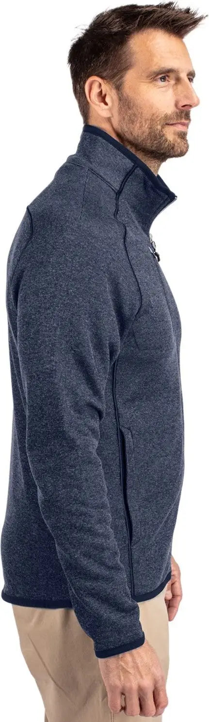 Cutter & Buck Mco00050 Mainsail Sweater-knit Mens Full Zip Jacket - Liberty Navy Heather