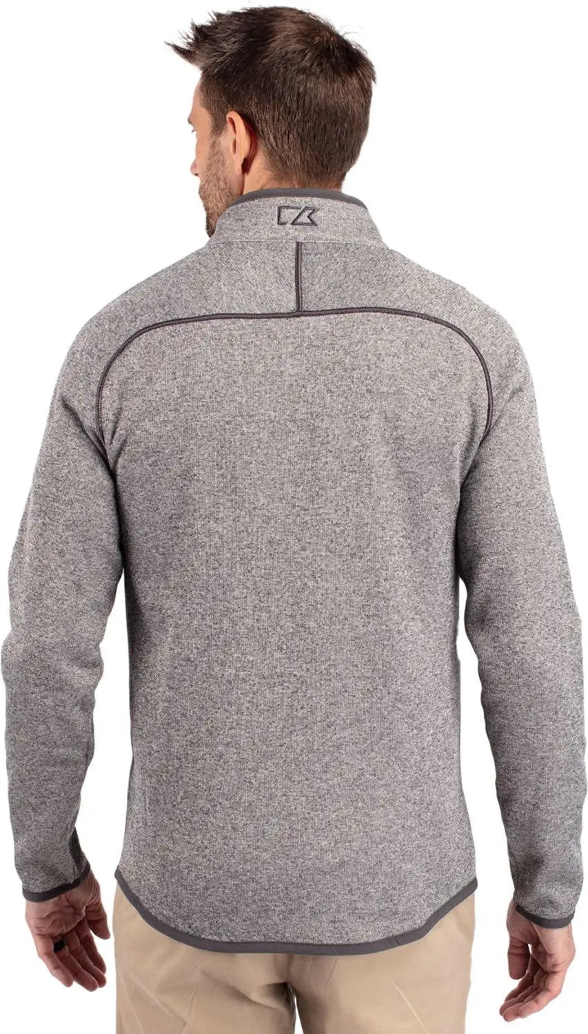 Cutter & Buck Mco00050 Mainsail Sweater-knit Mens Full Zip Jacket - Polished Heather